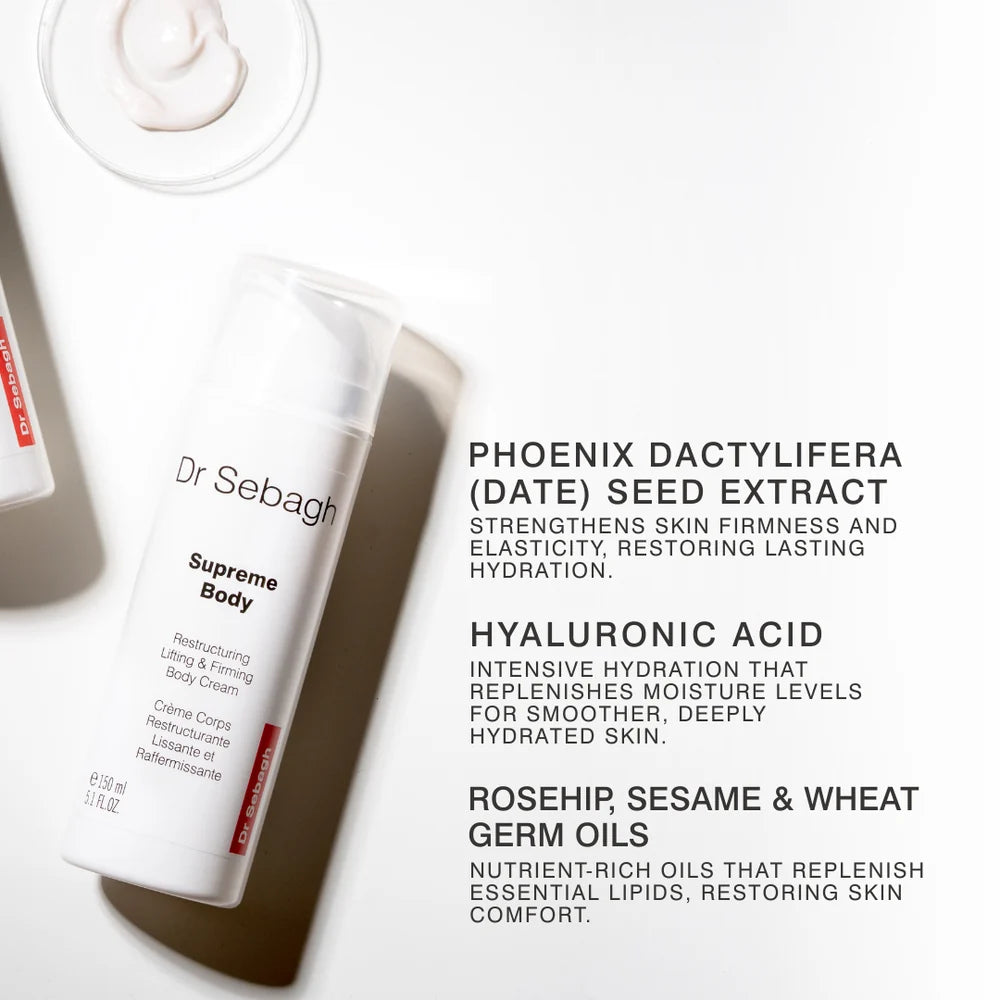 Dr Sebagh Supreme Body Cream – key ingredients